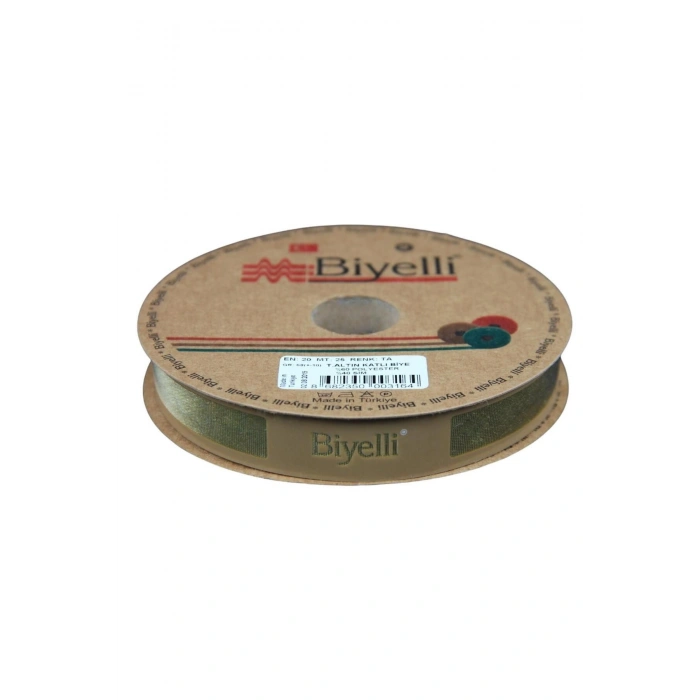 Biye Simli Katlı Ta 2 Cm 25 Metre %50 Simli % 50 Polyester