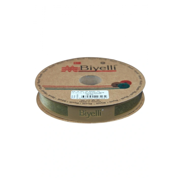 Biye Simli Katlı Ta 2 cm 25 Metre %50 Simli % 50 Polyester