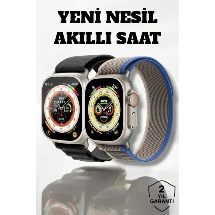 Bluetooth Akıllı Saat 49mm Ekran İle Sağlık Takibi Ve Adımsayar