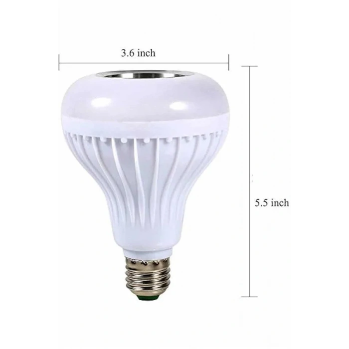Bluetooth Hoparlörlü Renkli Led Ampul E27 Duy Tipi 12w