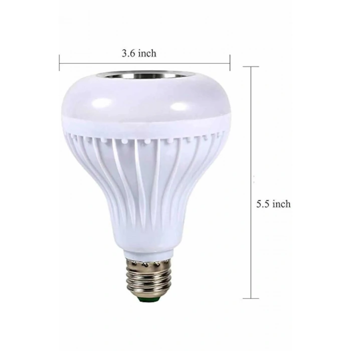 Bluetooth Hoparlörlü Renkli Led Ampul E27 Duy Tipi 12w