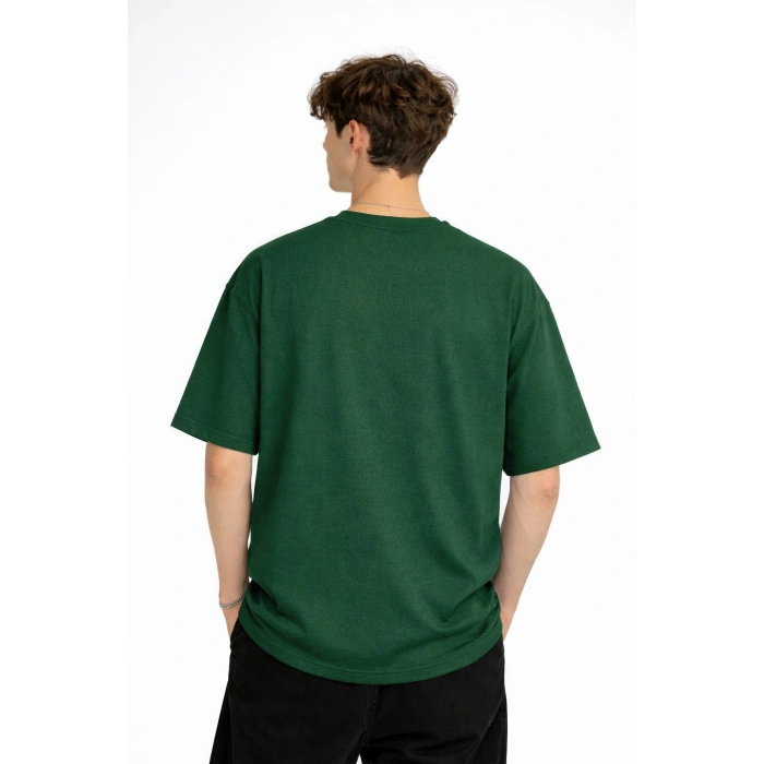 Blurry - Oversize Erkek Tişört HAKI