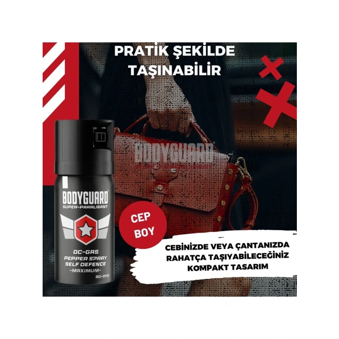 Bodyguard Biber Gazı Sprey 40ML Bodyguard (Göz Yaşartıcı Sprey) (5365)