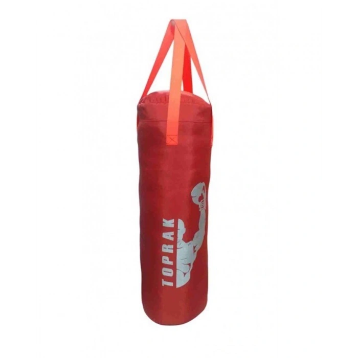 Boks Torbası Eldiven Ve Karabina Hediyeli İçi Dolu 50x20 Cm Kırmızı