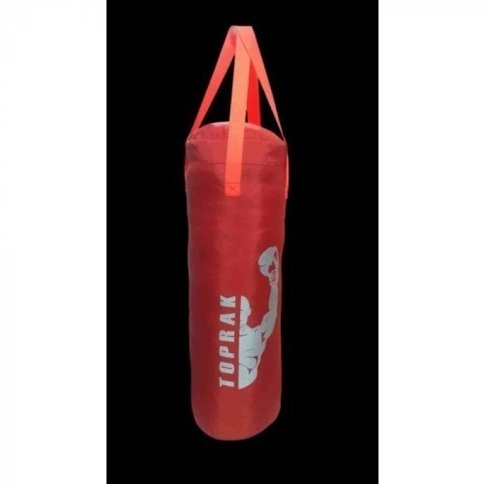 Boks Torbası Eldiven Ve Karabina Hediyeli İçi Dolu 50x20 Cm Kırmızı