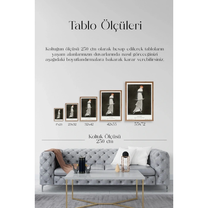 Bon Ton Ahşap Çerçeveli Tablo 30 x 42