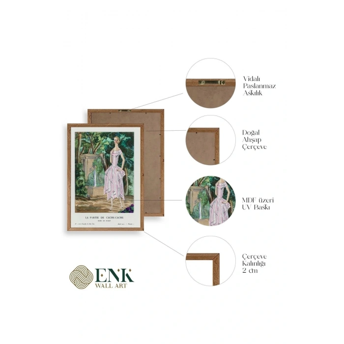 Bon Ton Gazetesi Ahşap Çerçeveli Tablo 23 x 30