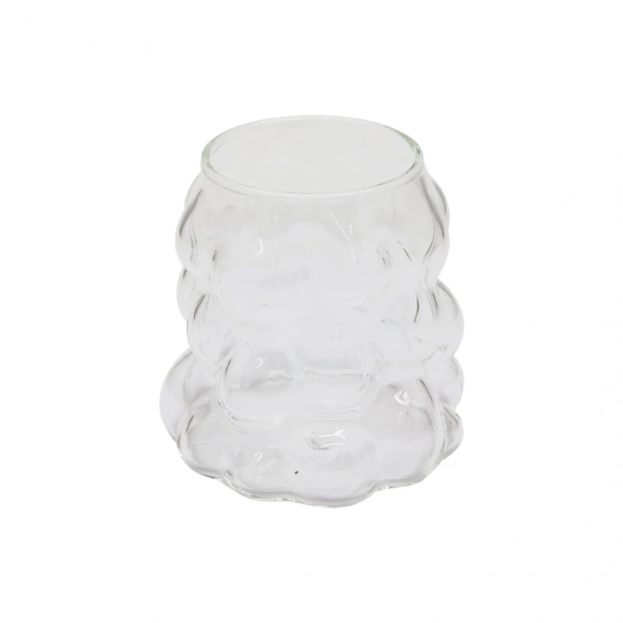 BONCUKLU - BOĞUMLU CAM BARDAK 340ML KAHVE - SUNUM - MEŞRUBAT (5365)