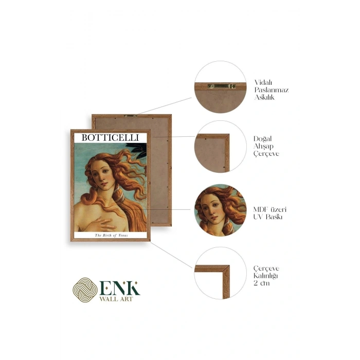 Botticelli Ahşap Çerçeveli Tablo 23 x 30