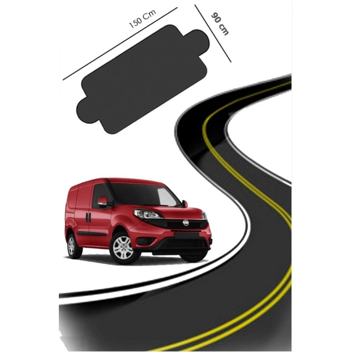 BUFFER® Büyük Boy Araçlar İçin Ön Cam Brandası SUV ve Doblo Araçlar İçin Kar Buz Güneş Brandası