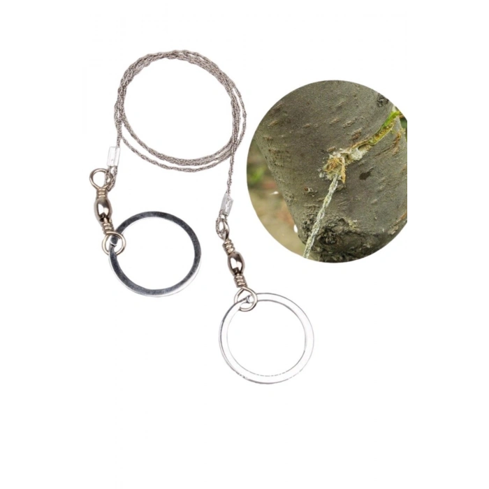 BUFFER® Karavanda ,Kampda  Taşınabilir Mini  Zincir  Cep Testeresi Dişli Tel Ahşap Plastik Metal Kes