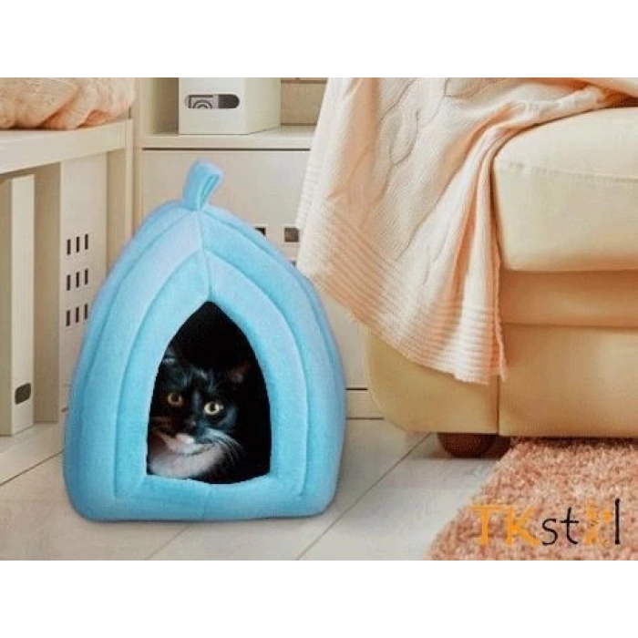 BUFFER® Pet Hut Polar Kedi ve Köpek Yatağı - Mavi