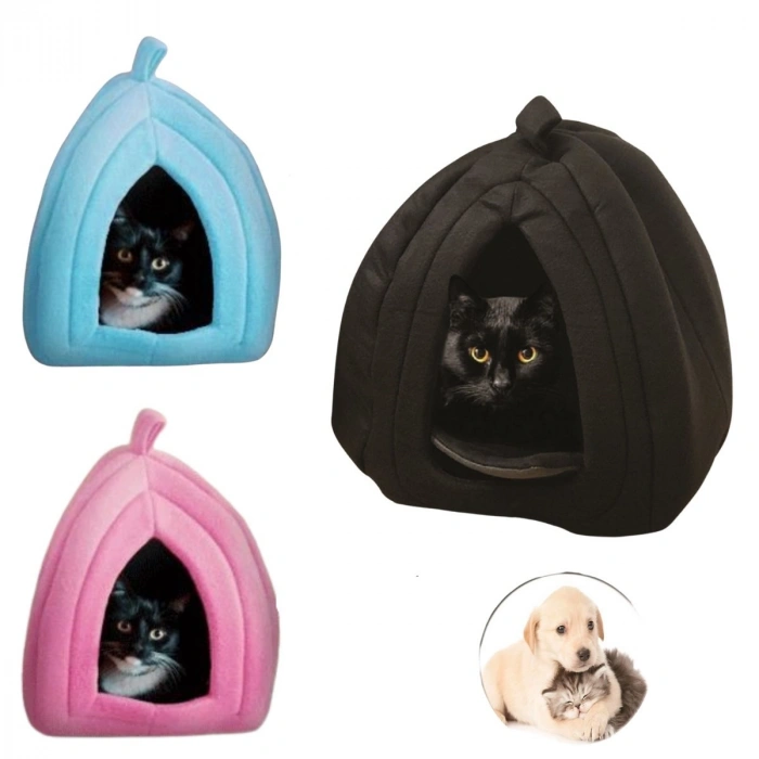 BUFFER® Pet Hut Polar Kedi ve Köpek Yatağı - Mavi