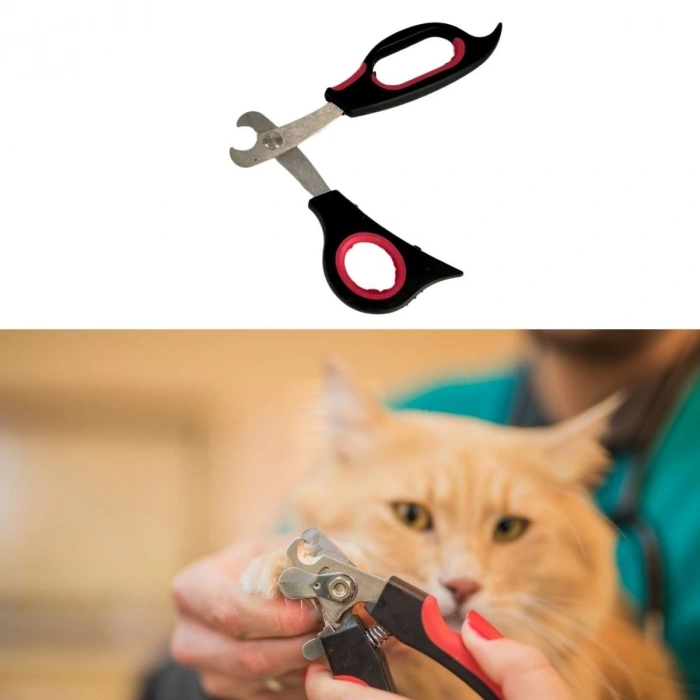 Büyük Irk Köpek Kedi Çelik Uçlu Evcil Hayvan Tırnak Makası Pati Bakım Aleti Ergonomik Kaymaz (5365)