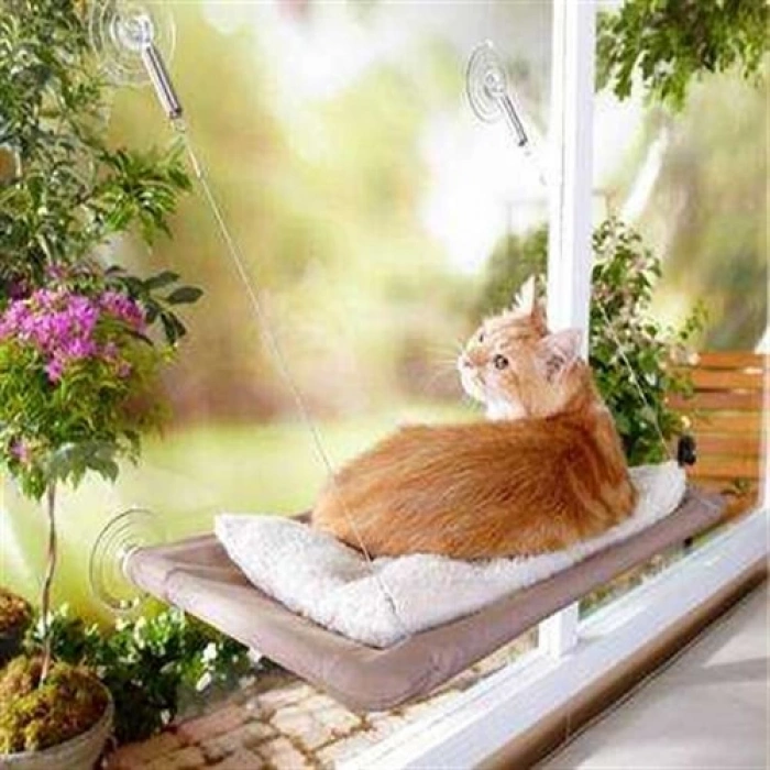 Window-Mounted Cat Bed