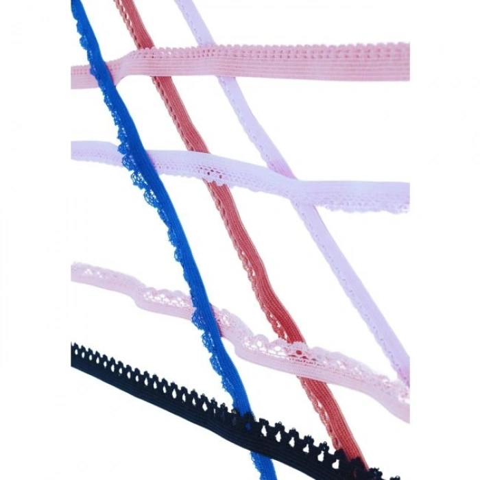 Çamaşır Lastiği Dantelli 1 Cm 1 Metre Siyah