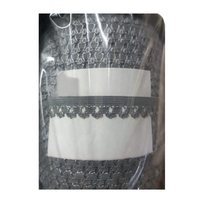 Çamaşır Lastiği Dantelli 1 Cm 75 Metre 1 Top Gri