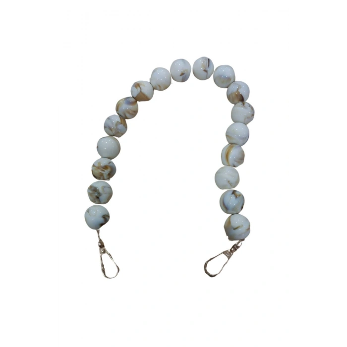 Çanta Askısı 40 Cm Akrilik Yuvarlak Krem