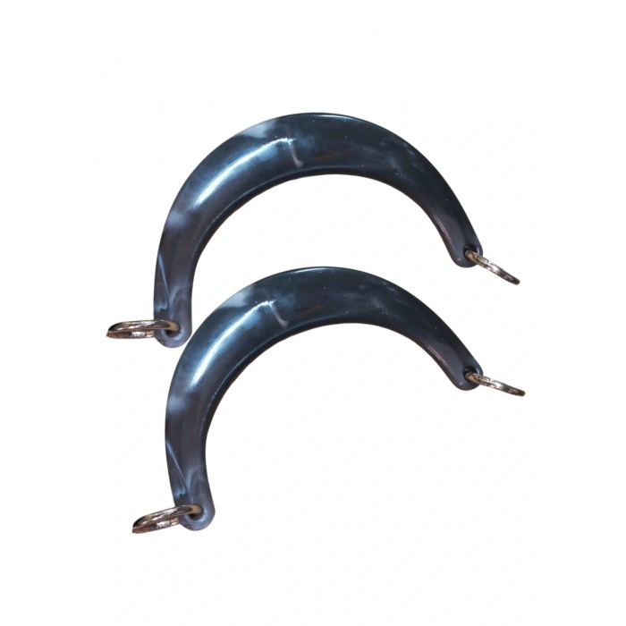 Çanta Sapı Ay Model Siyah Dalgalı 17 cm