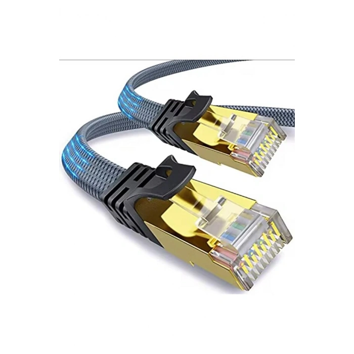 Cat 8 LAN Kablosu –Ethernet Kablosu Örgü Kaplama, Yüksek Hızlı  (15 METRE)