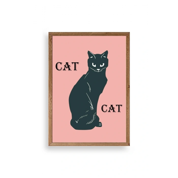 Cat Ahşap Çerçeveli Tablo 23 x 30
