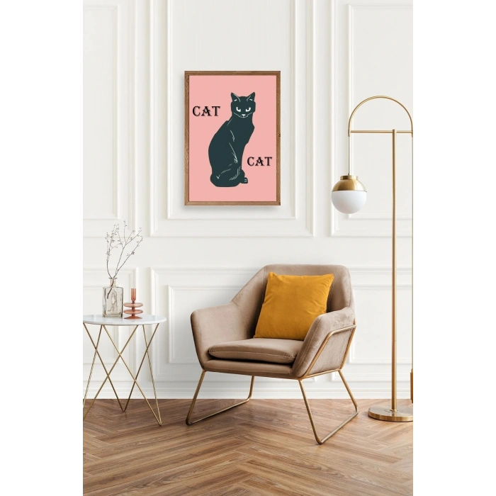 Cat Ahşap Çerçeveli Tablo 23 x 30