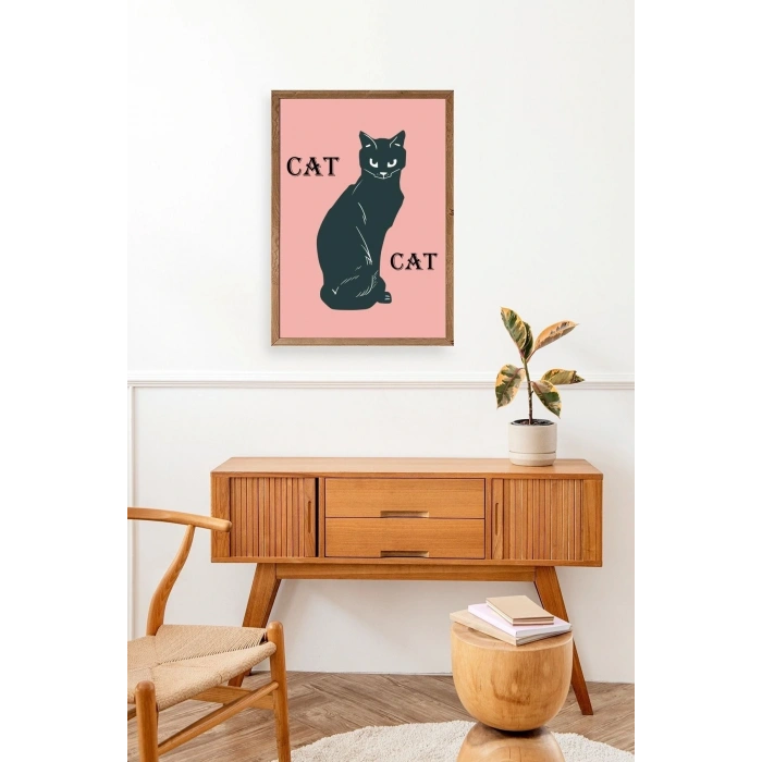 Cat Ahşap Çerçeveli Tablo 30 x 42