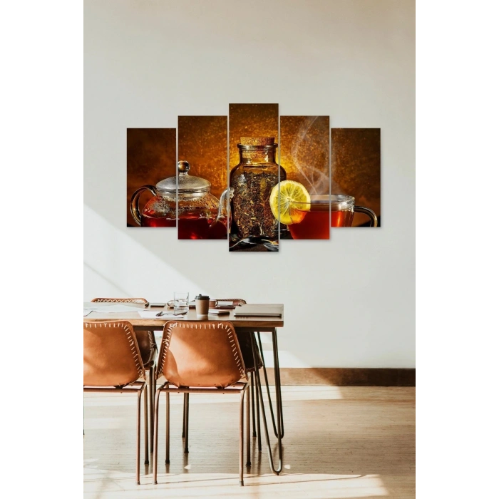 Çay Bardak 5 Parçalı Mdf Tablo 60 x 100