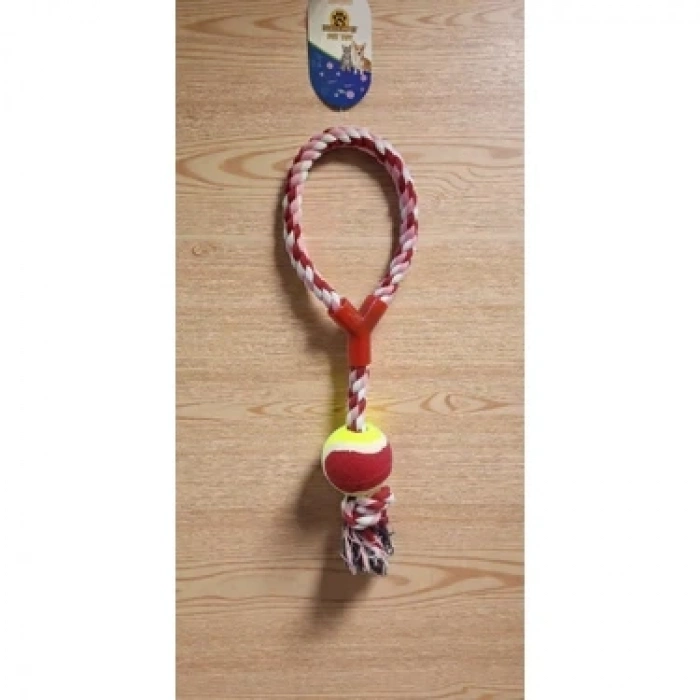 Çekme halatlı tenis topu kırmızı