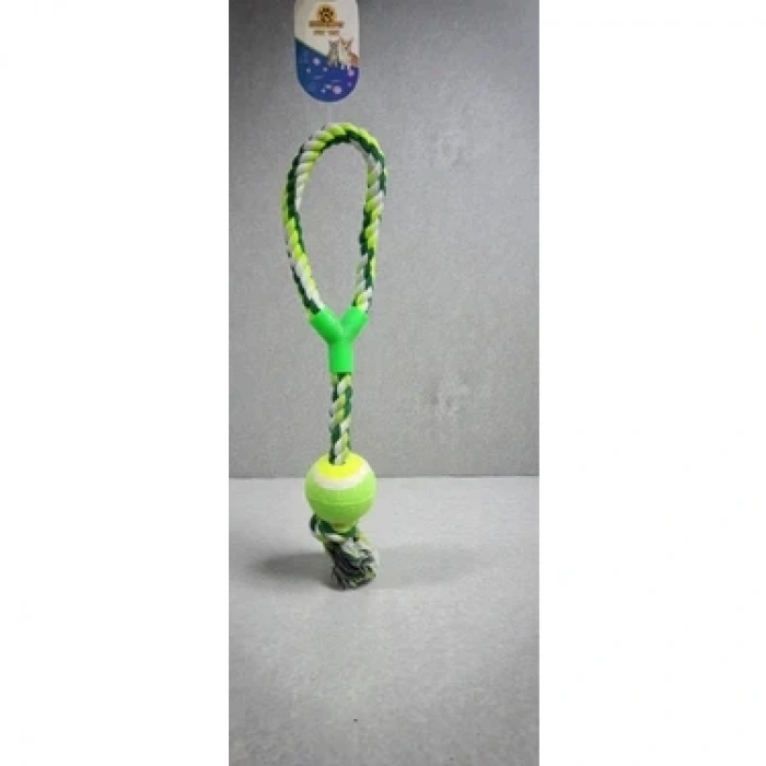 Çekme halatlı tenis topu yeşil