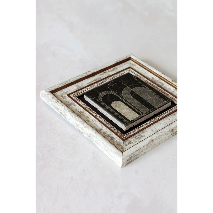 Çerçeveli Taş Tablo , Çerçeveli Taş Duvar Dekoru-enkcrcvtbl-00184 20 cm