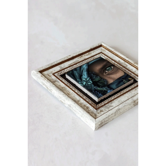 Çerçeveli Taş Tablo , Çerçeveli Taş Duvar Dekoru-enkcrcvtbl-00185 20 cm