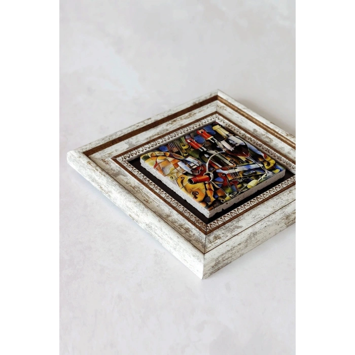 Çerçeveli Taş Tablo , Çerçeveli Taş Duvar Dekoru-enkcrcvtbl-00196 20 cm