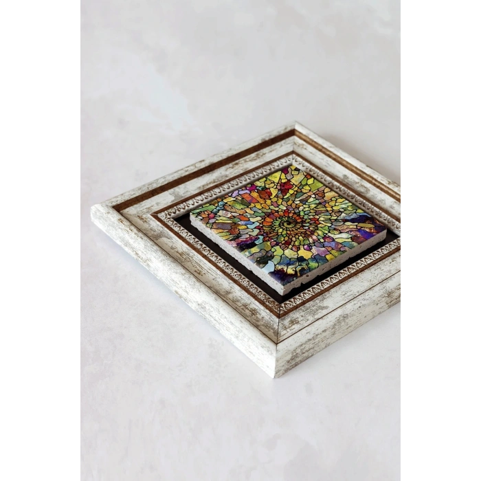 Çerçeveli Taş Tablo , Çerçeveli Taş Duvar Dekoru-enkcrcvtbl-00199 20 cm