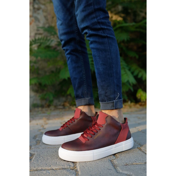 CH004 CBT Hıde Mens Shoes BURGUNDY
