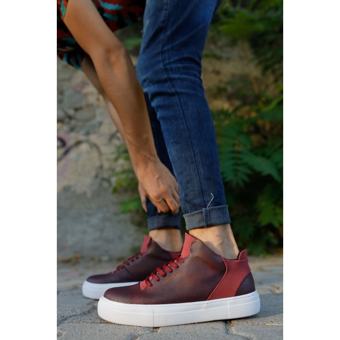 CH004 CBT Hıde Mens Shoes BURGUNDY