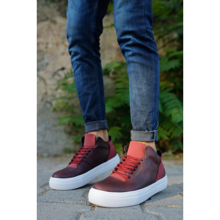 CH004 CBT Hıde Mens Shoes BURGUNDY