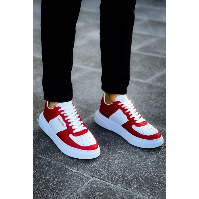 CH087 - CBT Kenton Erkek Ayakkabı KIRMIZI / BEYAZ