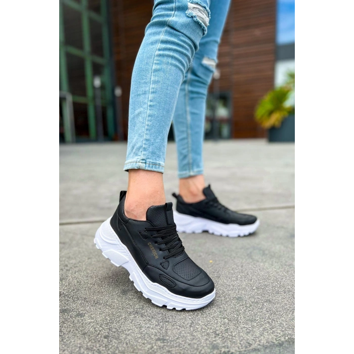 CH089 CBT حذاء رجالي أسفل الركبة برباط أسود