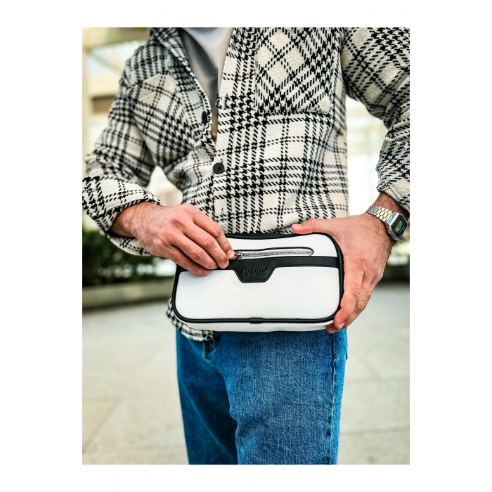 CH101 - Poani Tablet Erkek Çanta BEYAZ/SIYAH