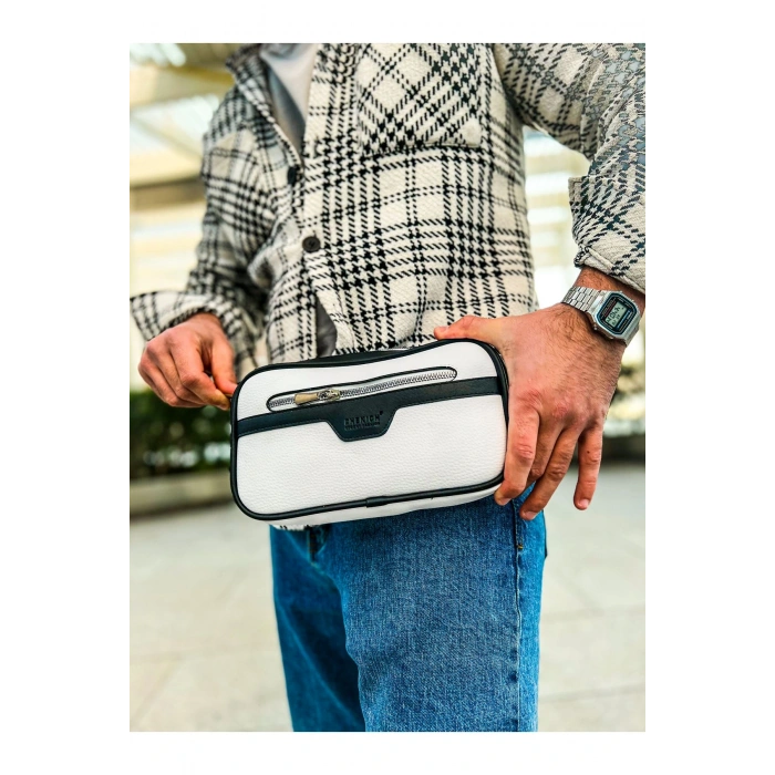 CH101 - Poani Tablet Erkek Çanta BEYAZ/SIYAH