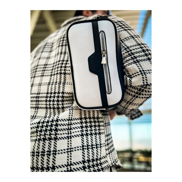 CH101 - Poani Tablet Erkek Çanta BEYAZ/SIYAH