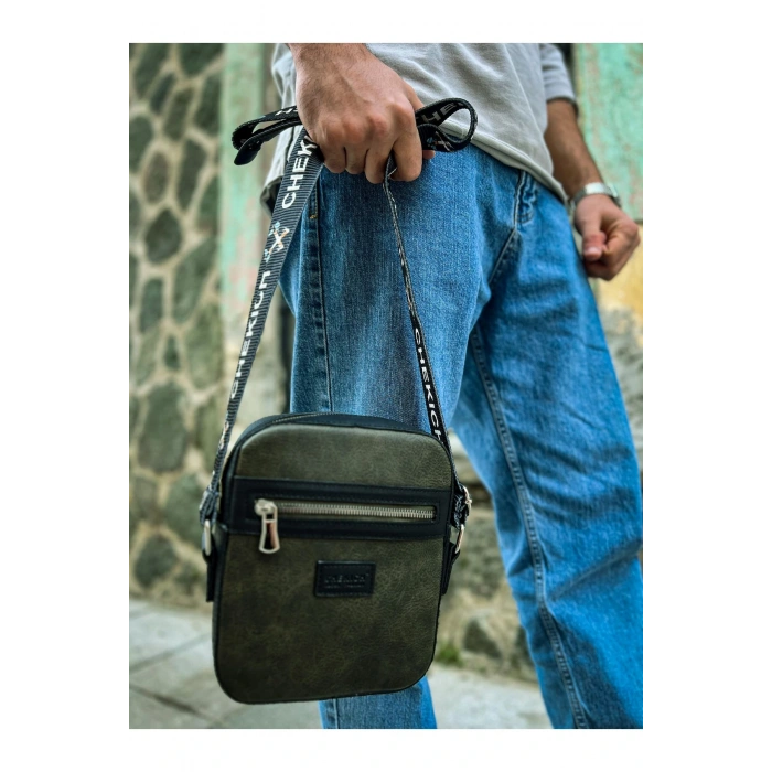 CH102 - Stealht Kare Erkek Çanta SIYAH / HAKI
