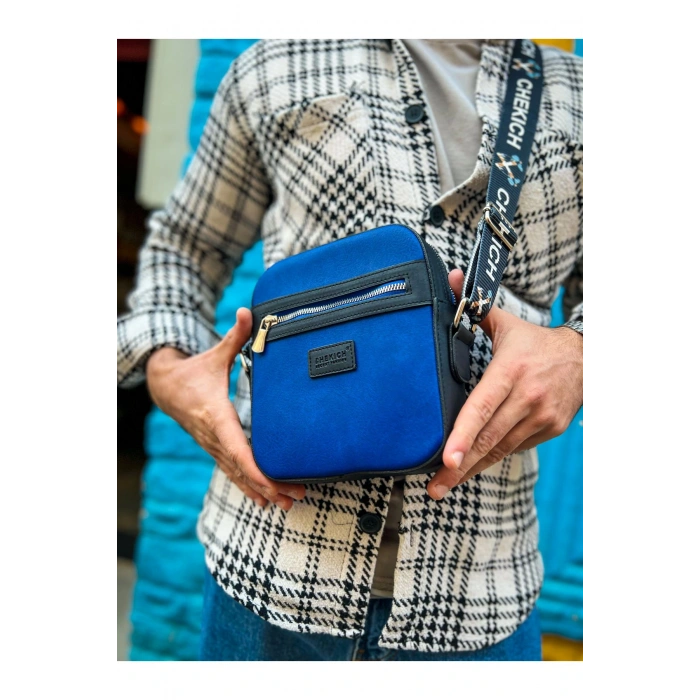 CH102 - Stealht Kare Erkek Çanta SIYAH/MAVI