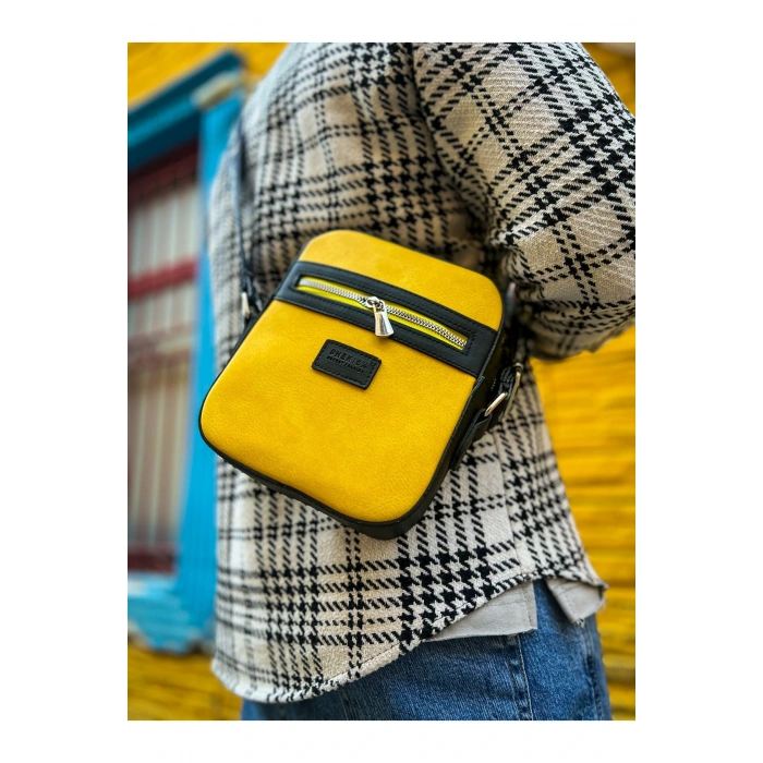 CH102 - Stealht Kare Erkek Çanta SIYAH - SARI