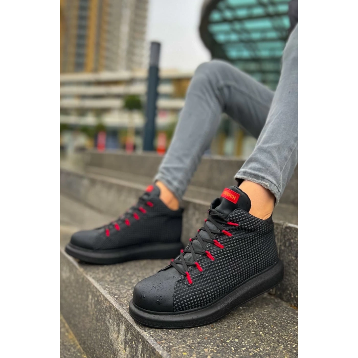 CH111 GST Milano Mens Boots BLACK/RED