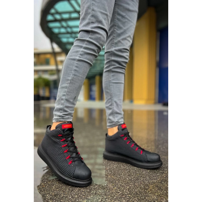 CH111 GST Milano Mens Boots BLACK/RED