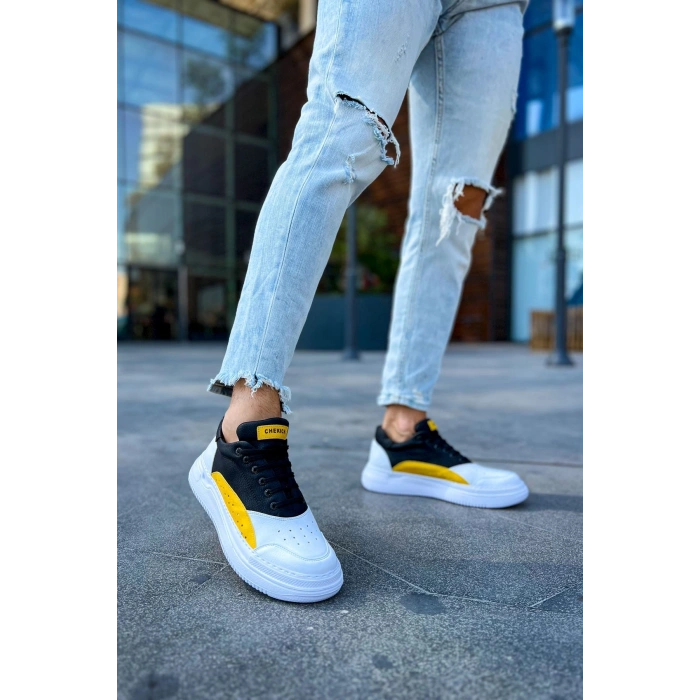 CH115 - CBT Literide Erkek Ayakkabı BEYAZ/SARI/SIYAH