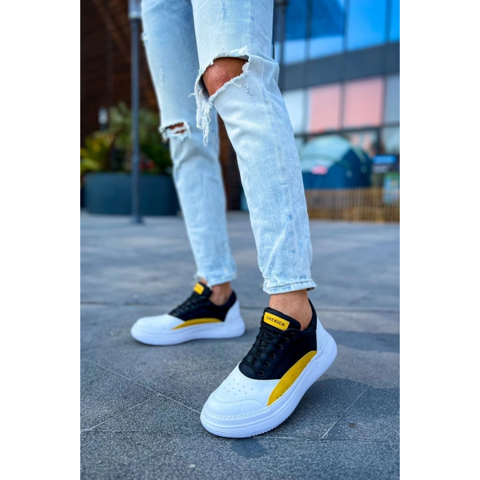 CH115 - CBT Literide Erkek Ayakkabı BEYAZ/SARI/SIYAH