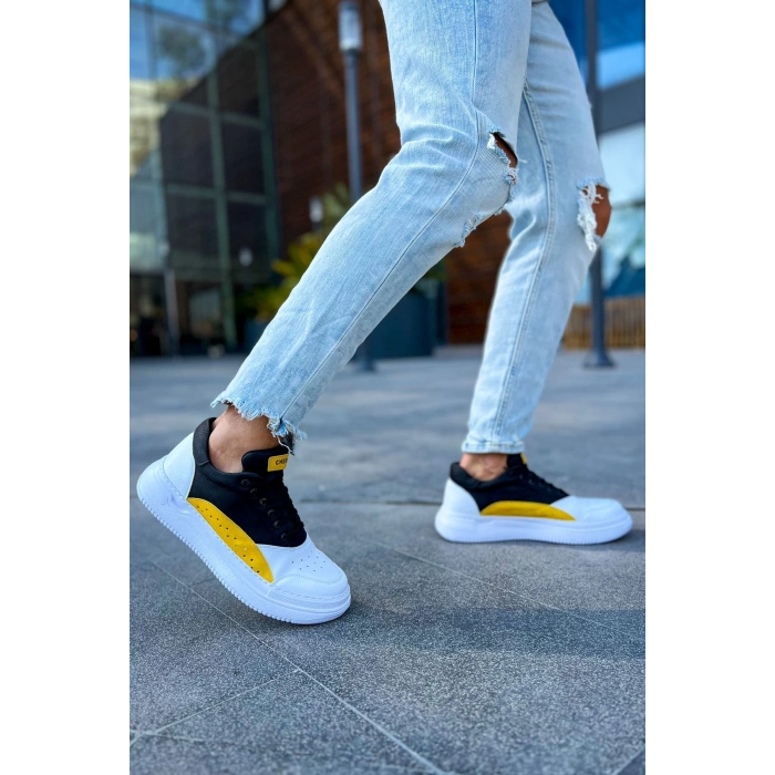 CH115 - CBT Literide Erkek Ayakkabı BEYAZ/SARI/SIYAH